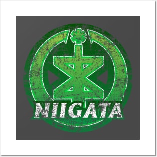 Niigata Municipality Japanese Symbol Distressed Posters and Art